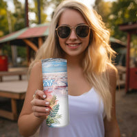 Personalized Bonaire Caribbean Flamingo Skinny Tumbler Pink Salt Flats - Wonder Print Shop