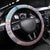 Bonaire Caribbean Flamingo Steering Wheel Cover Pink Salt Flats - Wonder Print Shop