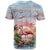 Personalized Bonaire Caribbean Flamingo T Shirt Pink Salt Flats - Wonder Print Shop