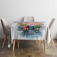 Personalized Bonaire Caribbean Flamingo Tablecloth Pink Salt Flats - Wonder Print Shop