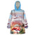 Personalized Bonaire Caribbean Flamingo Wearable Blanket Hoodie Pink Salt Flats - Wonder Print Shop
