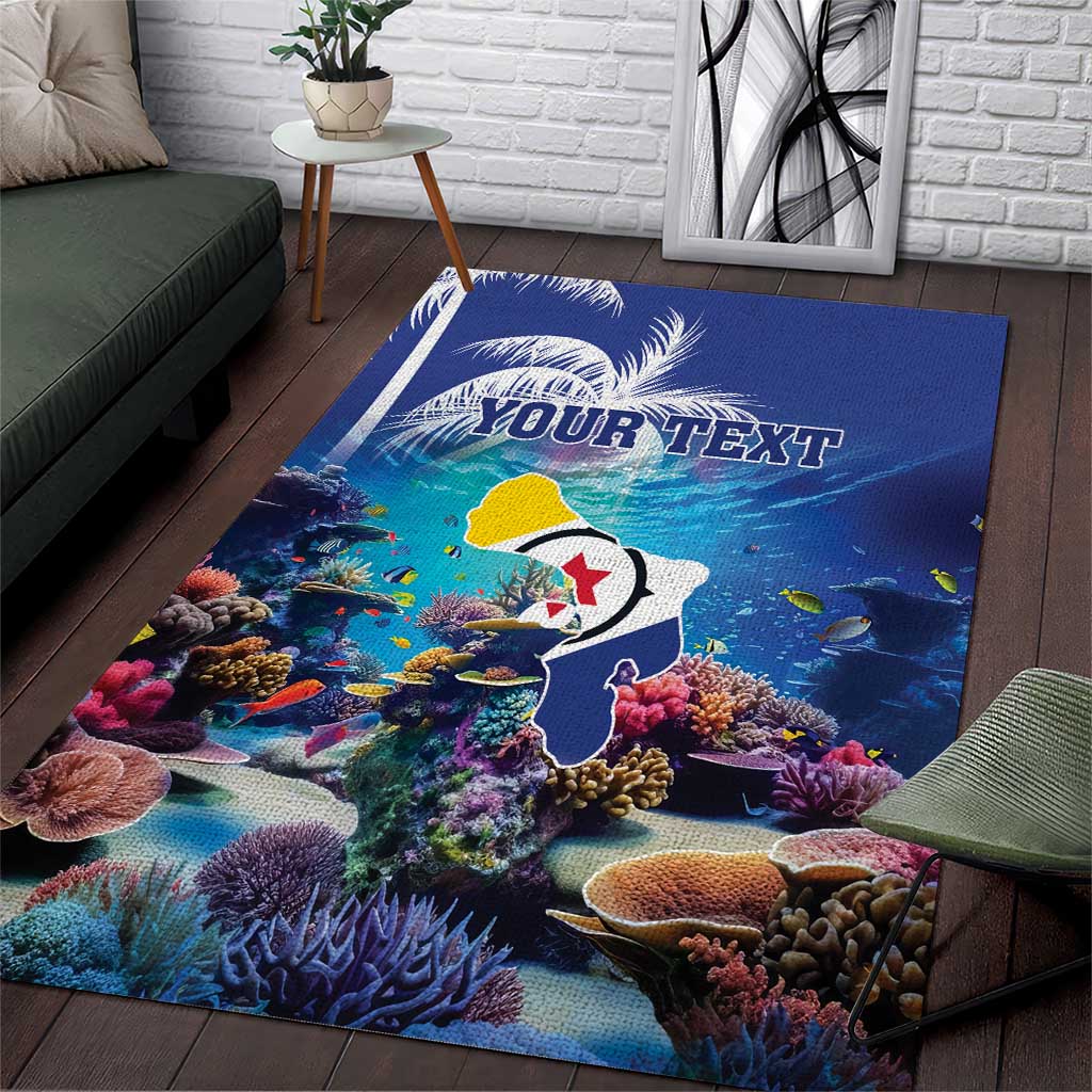 Personalized Bonaire Underwater Tropical Corals Reef Area Rug With Colorful Sea Fish - Wonder Print Shop