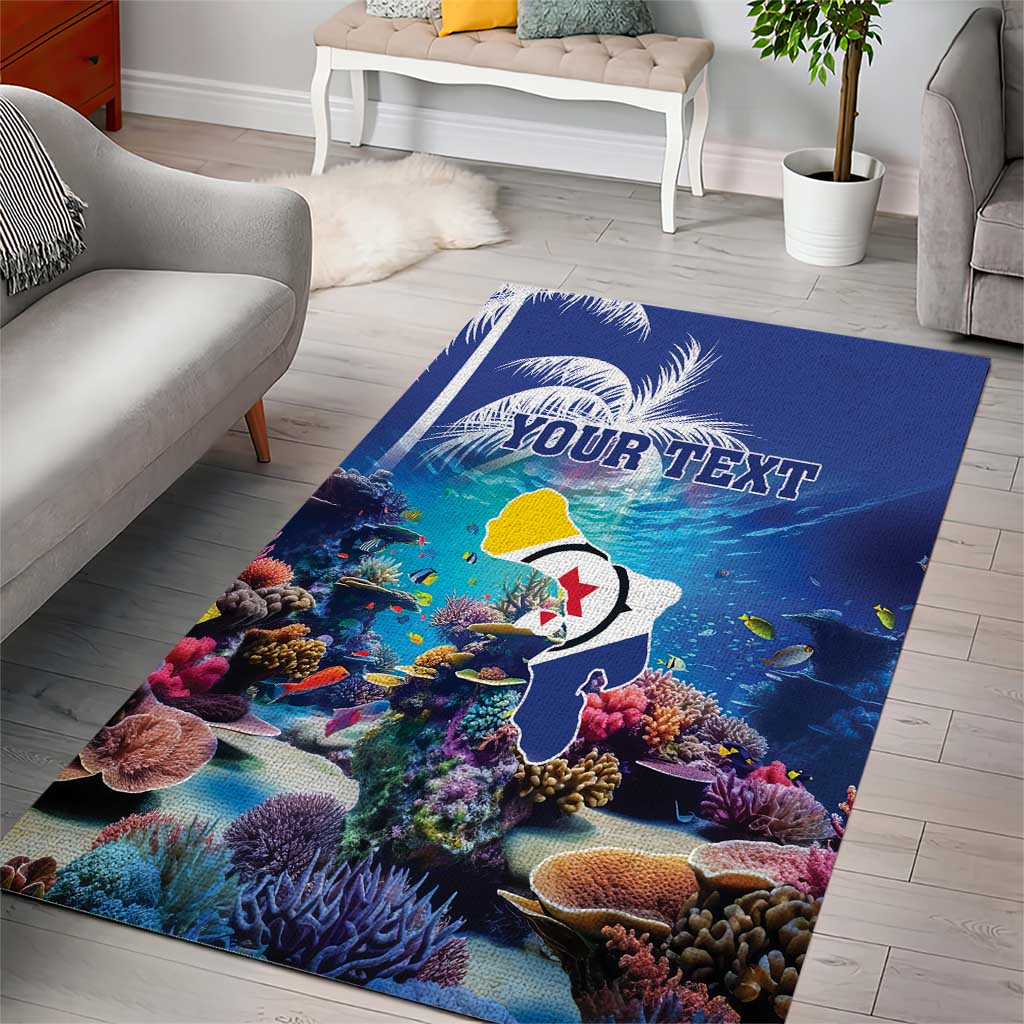 Personalized Bonaire Underwater Tropical Corals Reef Area Rug With Colorful Sea Fish - Wonder Print Shop