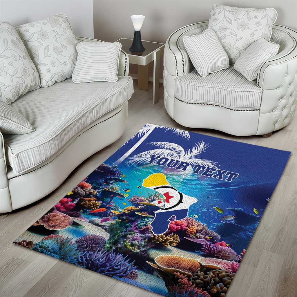 Personalized Bonaire Underwater Tropical Corals Reef Area Rug With Colorful Sea Fish - Wonder Print Shop