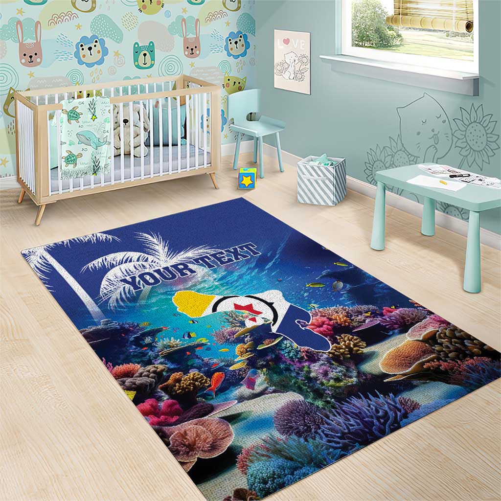 Personalized Bonaire Underwater Tropical Corals Reef Area Rug With Colorful Sea Fish - Wonder Print Shop