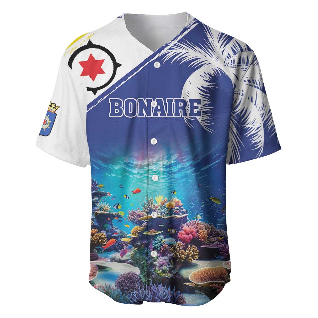 Personalized Bonaire Underwater Tropical Corals Reef Baseball Jersey With Colorful Sea Fish - Wonder Print Shop