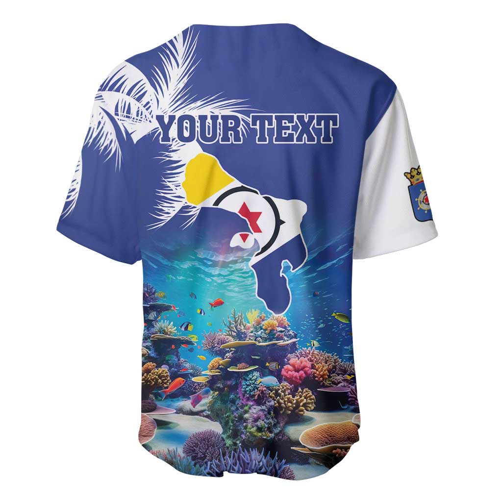 Personalized Bonaire Underwater Tropical Corals Reef Baseball Jersey With Colorful Sea Fish - Wonder Print Shop