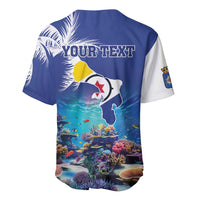 Personalized Bonaire Underwater Tropical Corals Reef Baseball Jersey With Colorful Sea Fish - Wonder Print Shop
