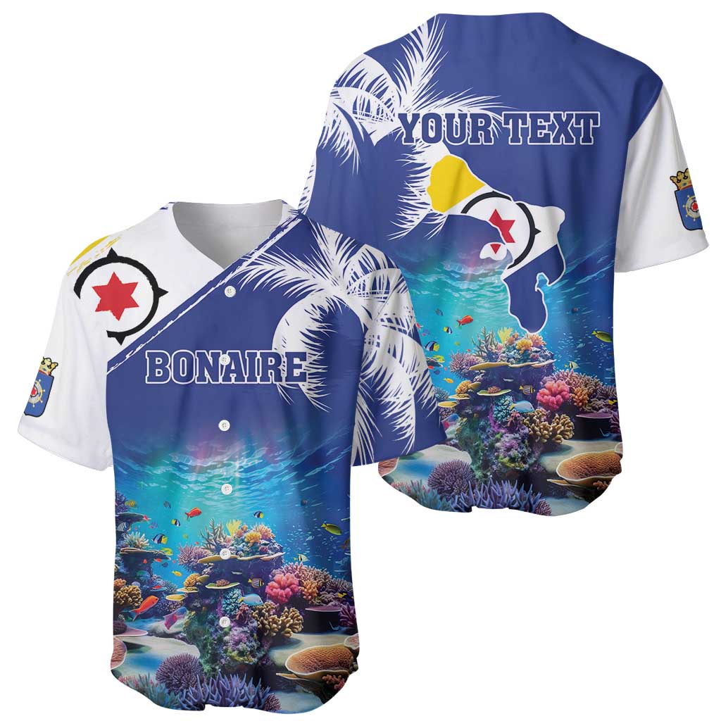 Personalized Bonaire Underwater Tropical Corals Reef Baseball Jersey With Colorful Sea Fish - Wonder Print Shop