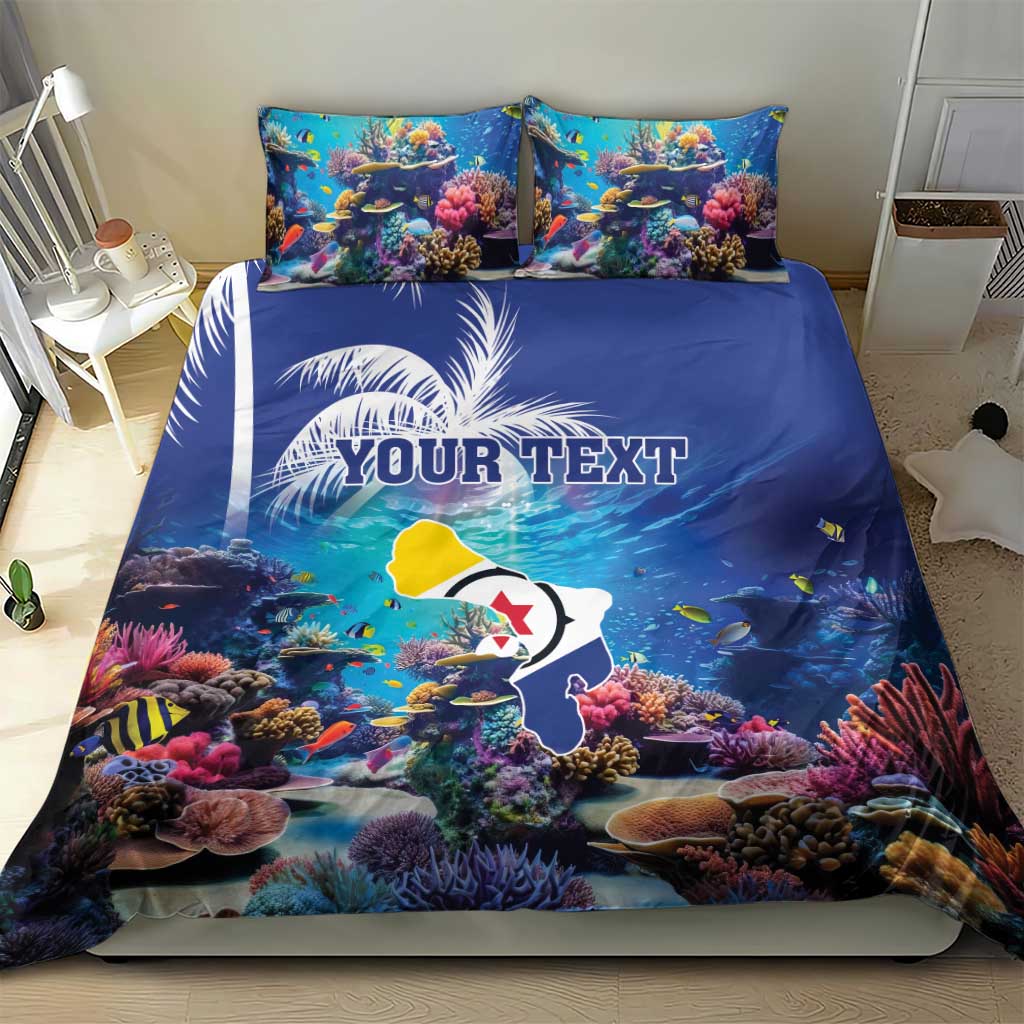Personalized Bonaire Underwater Tropical Corals Reef Bedding Set With Colorful Sea Fish - Wonder Print Shop