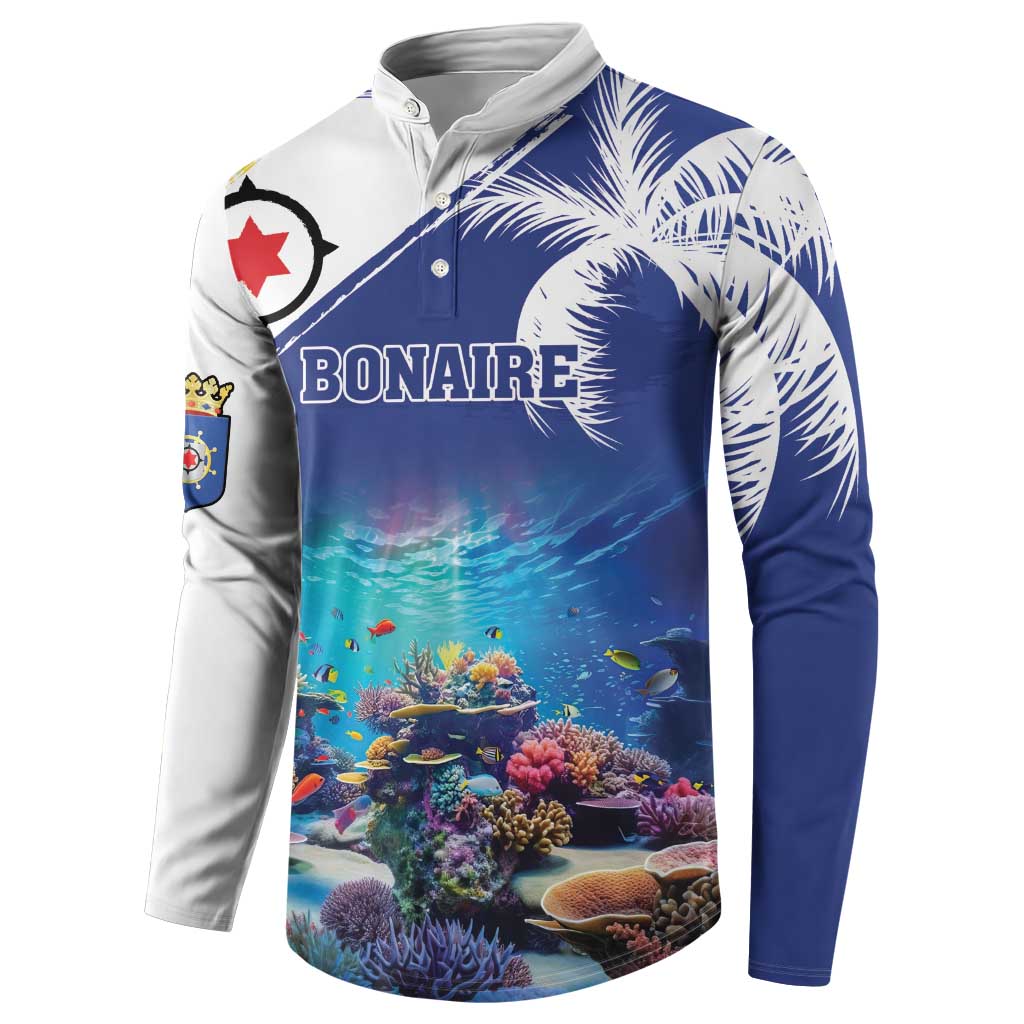 Personalized Bonaire Underwater Tropical Corals Reef Button Sweatshirt With Colorful Sea Fish - Wonder Print Shop