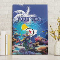 Personalized Bonaire Underwater Tropical Corals Reef Canvas Wall Art With Colorful Sea Fish - Wonder Print Shop