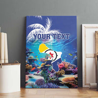 Personalized Bonaire Underwater Tropical Corals Reef Canvas Wall Art With Colorful Sea Fish - Wonder Print Shop