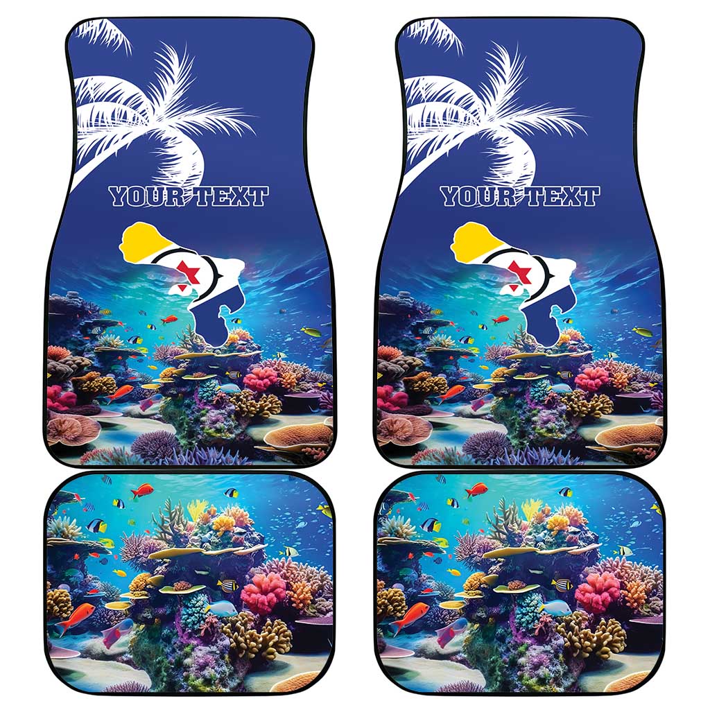 Personalized Bonaire Underwater Tropical Corals Reef Car Mats With Colorful Sea Fish - Wonder Print Shop