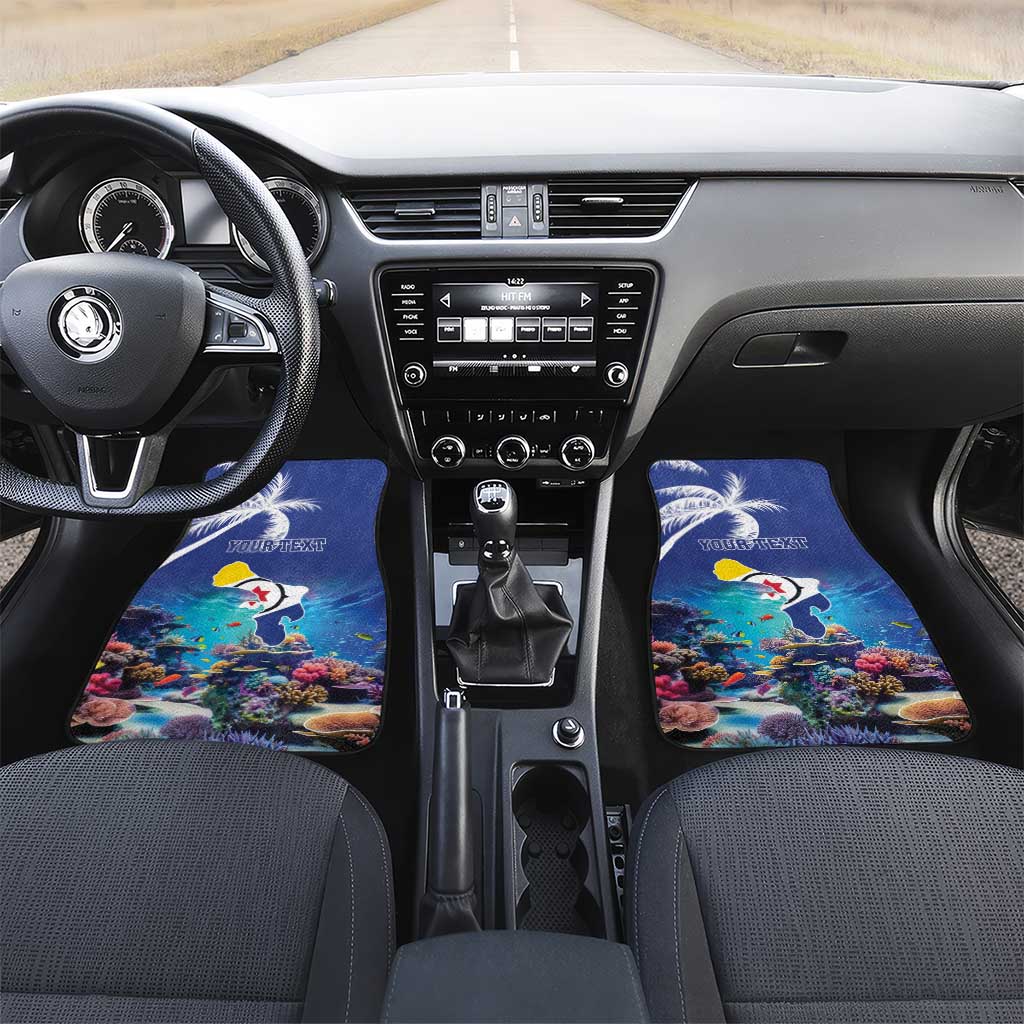 Personalized Bonaire Underwater Tropical Corals Reef Car Mats With Colorful Sea Fish - Wonder Print Shop