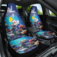 Personalized Bonaire Underwater Tropical Corals Reef Car Seat Cover With Colorful Sea Fish - Wonder Print Shop