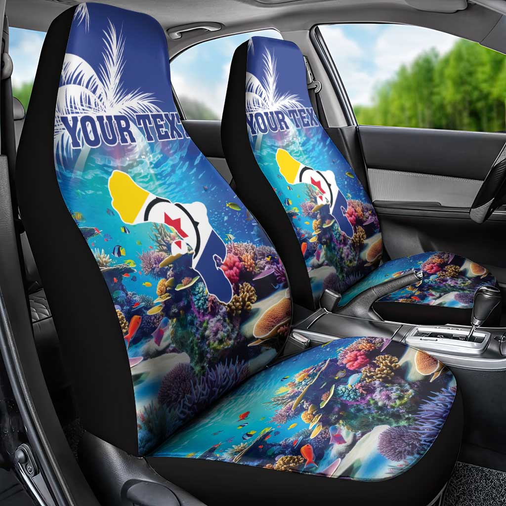Personalized Bonaire Underwater Tropical Corals Reef Car Seat Cover With Colorful Sea Fish - Wonder Print Shop