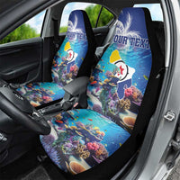 Personalized Bonaire Underwater Tropical Corals Reef Car Seat Cover With Colorful Sea Fish - Wonder Print Shop