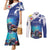 Personalized Bonaire Underwater Tropical Corals Reef Couples Matching Mermaid Dress and Long Sleeve Button Shirt With Colorful Sea Fish
