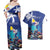 Personalized Bonaire Underwater Tropical Corals Reef Couples Matching Off Shoulder Maxi Dress and Hawaiian Shirt With Colorful Sea Fish - Wonder Print Shop