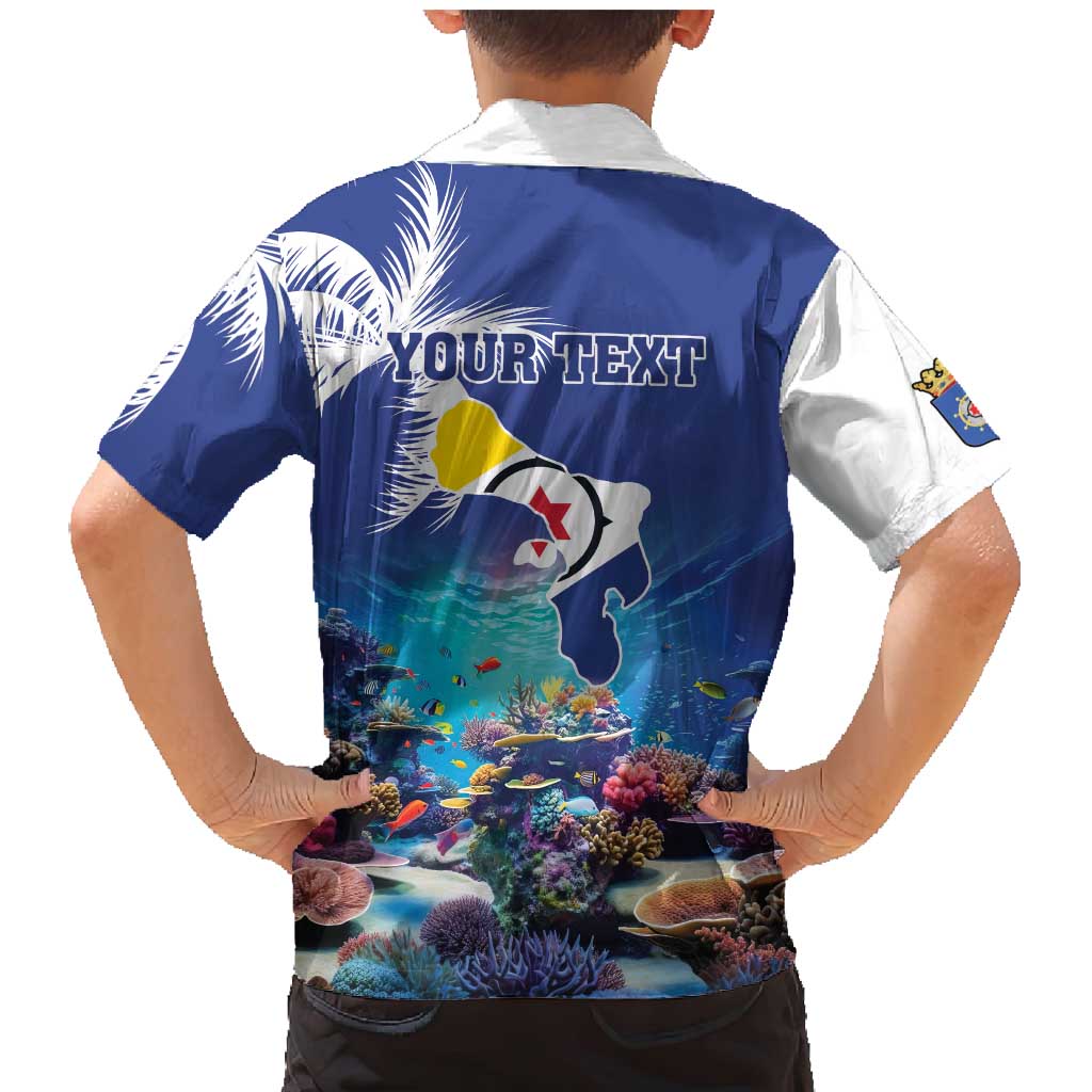 Personalized Bonaire Underwater Tropical Corals Reef Family Matching Mermaid Dress and Hawaiian Shirt With Colorful Sea Fish - Wonder Print Shop