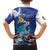 Personalized Bonaire Underwater Tropical Corals Reef Family Matching Off The Shoulder Long Sleeve Dress and Hawaiian Shirt With Colorful Sea Fish - Wonder Print Shop