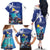 Personalized Bonaire Underwater Tropical Corals Reef Family Matching Off The Shoulder Long Sleeve Dress and Hawaiian Shirt With Colorful Sea Fish - Wonder Print Shop