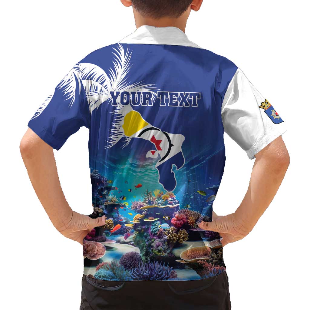 Personalized Bonaire Underwater Tropical Corals Reef Family Matching Puletasi and Hawaiian Shirt With Colorful Sea Fish - Wonder Print Shop