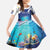 Personalized Bonaire Underwater Tropical Corals Reef Family Matching Summer Maxi Dress and Hawaiian Shirt With Colorful Sea Fish - Wonder Print Shop