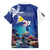 Personalized Bonaire Underwater Tropical Corals Reef Family Matching Summer Maxi Dress and Hawaiian Shirt With Colorful Sea Fish - Wonder Print Shop