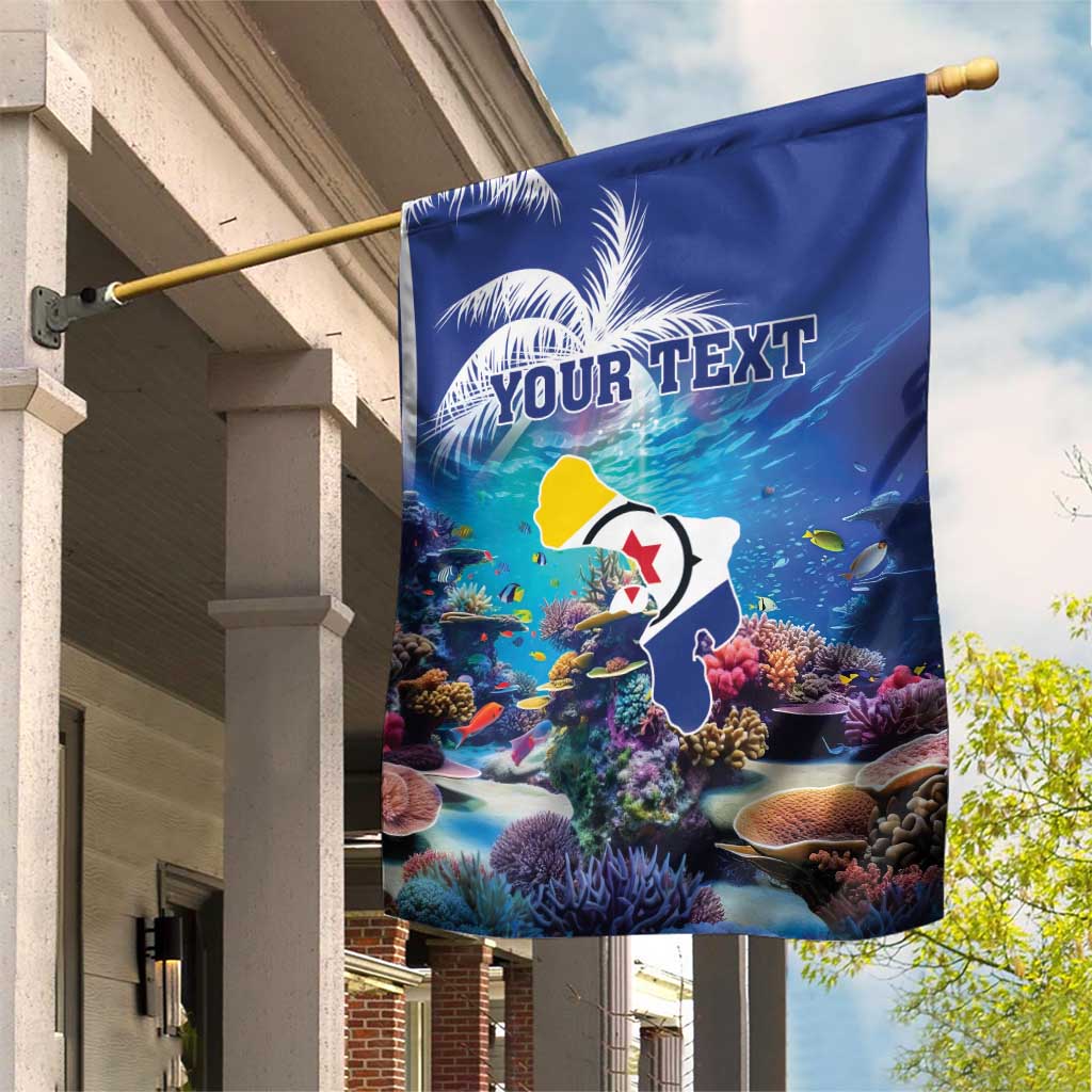 Personalized Bonaire Underwater Tropical Corals Reef Garden Flag With Colorful Sea Fish - Wonder Print Shop