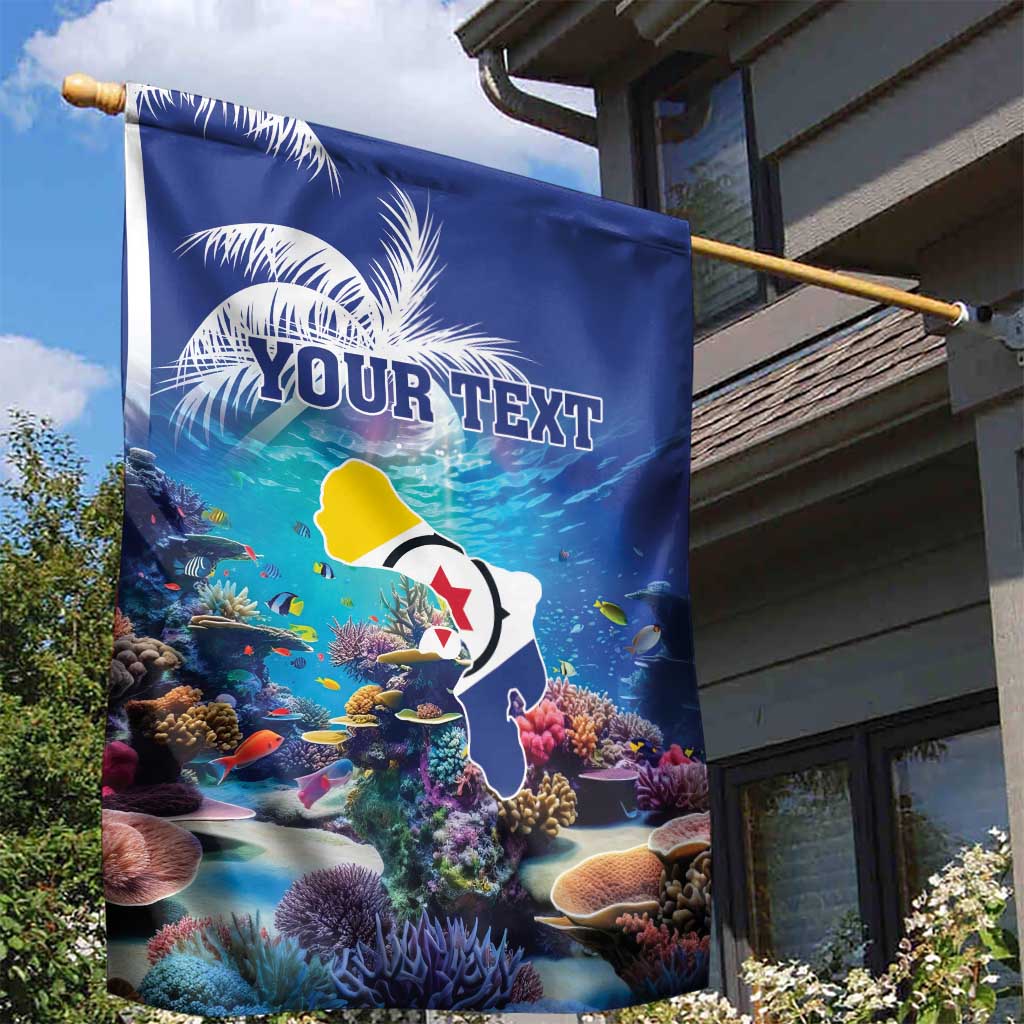 Personalized Bonaire Underwater Tropical Corals Reef Garden Flag With Colorful Sea Fish - Wonder Print Shop