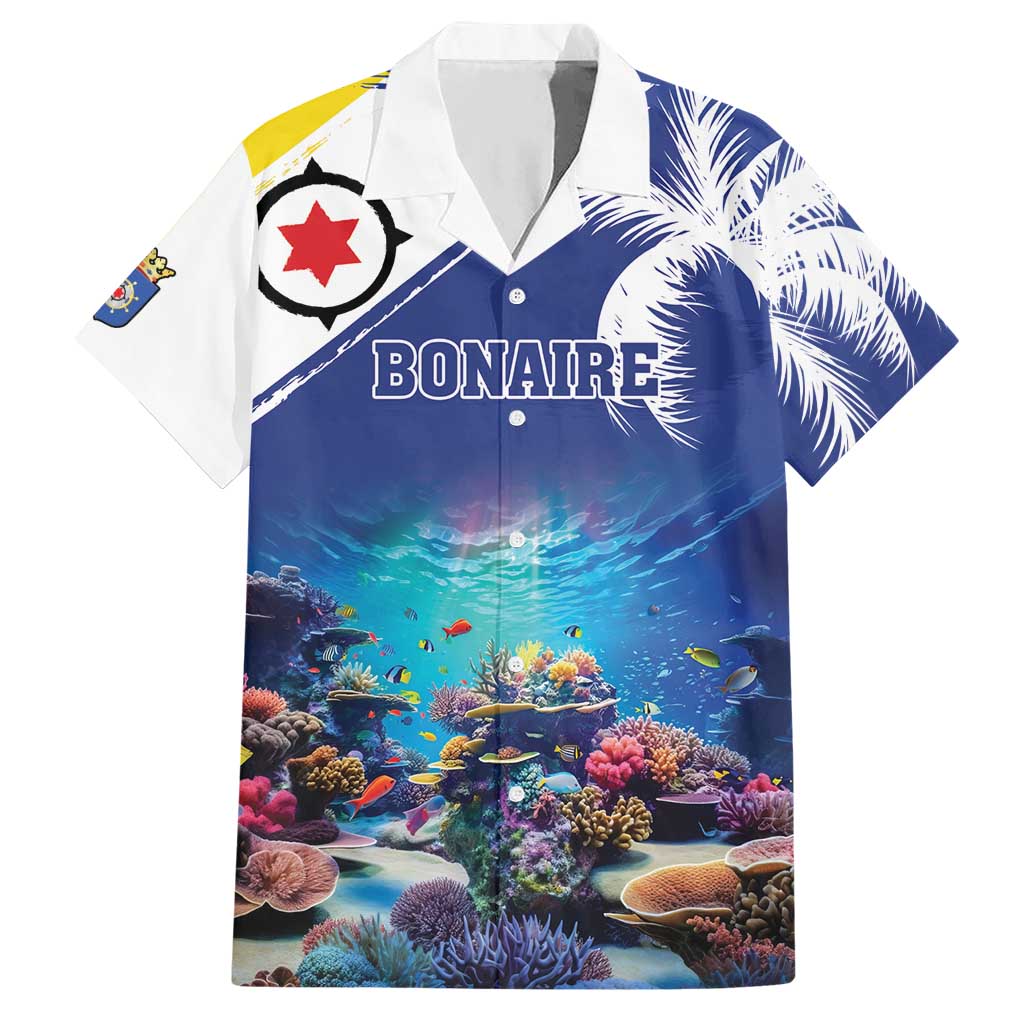 Personalized Bonaire Underwater Tropical Corals Reef Hawaiian Shirt With Colorful Sea Fish - Wonder Print Shop