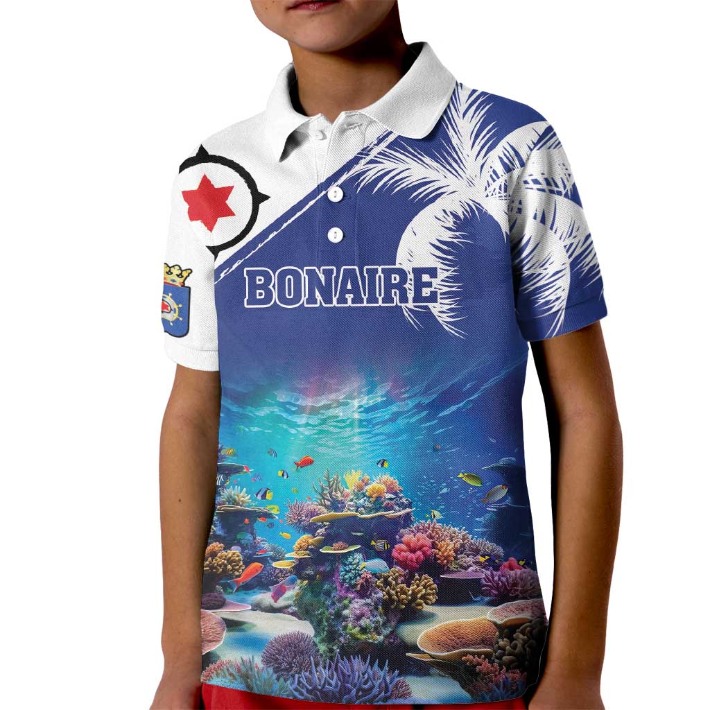 Personalized Bonaire Underwater Tropical Corals Reef Kid Polo Shirt With Colorful Sea Fish - Wonder Print Shop