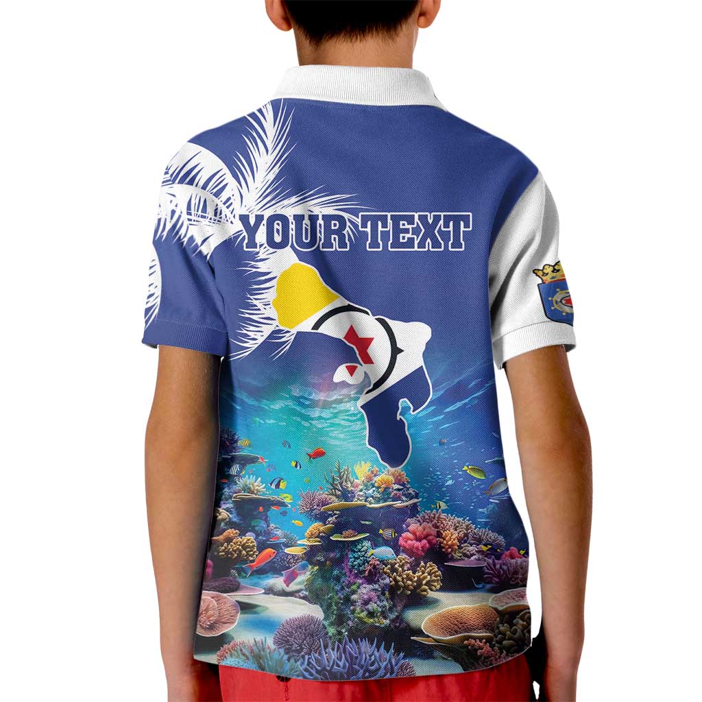 Personalized Bonaire Underwater Tropical Corals Reef Kid Polo Shirt With Colorful Sea Fish - Wonder Print Shop