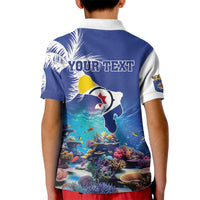 Personalized Bonaire Underwater Tropical Corals Reef Kid Polo Shirt With Colorful Sea Fish - Wonder Print Shop