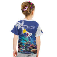 Personalized Bonaire Underwater Tropical Corals Reef Kid T Shirt With Colorful Sea Fish - Wonder Print Shop