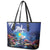 Personalized Bonaire Underwater Tropical Corals Reef Leather Tote Bag With Colorful Sea Fish - Wonder Print Shop