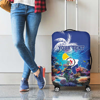 Personalized Bonaire Underwater Tropical Corals Reef Luggage Cover With Colorful Sea Fish - Wonder Print Shop