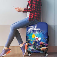 Personalized Bonaire Underwater Tropical Corals Reef Luggage Cover With Colorful Sea Fish - Wonder Print Shop