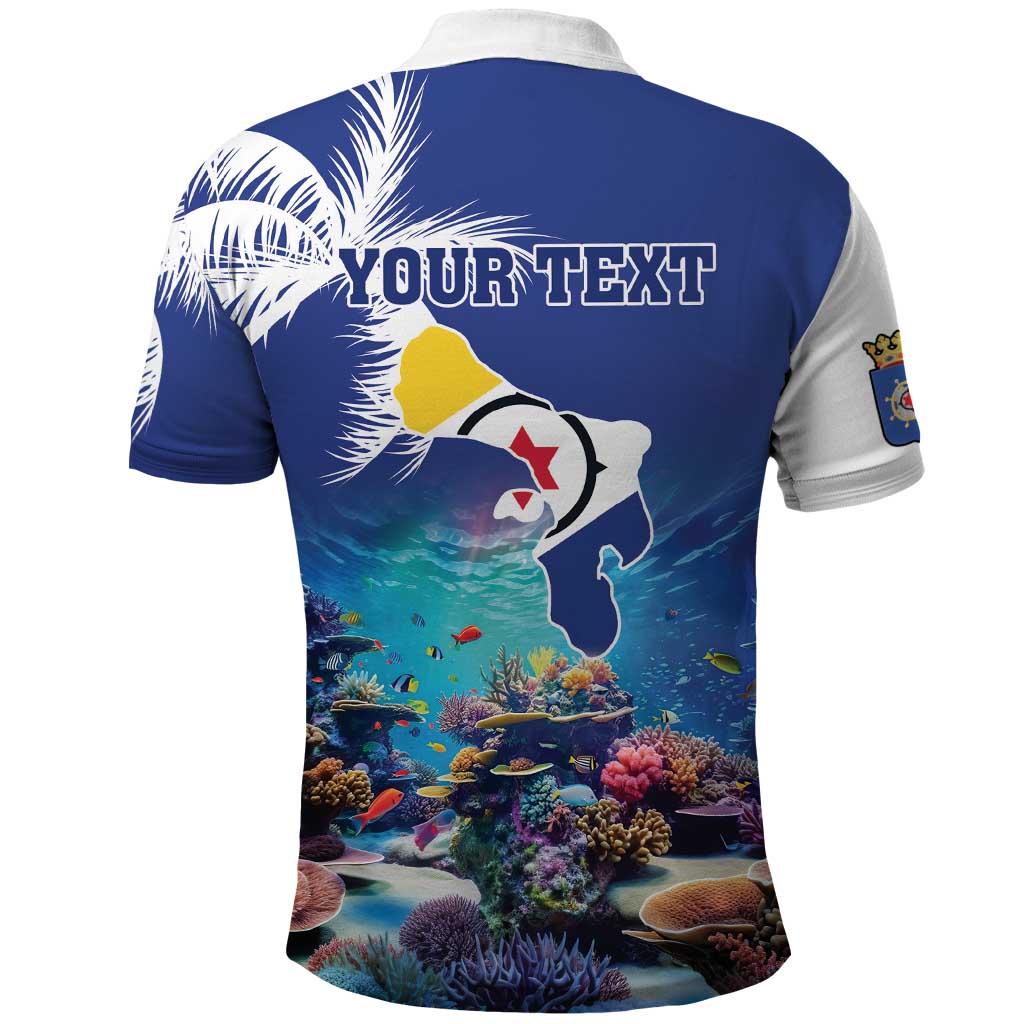 Personalized Bonaire Underwater Tropical Corals Reef Polo Shirt With Colorful Sea Fish - Wonder Print Shop