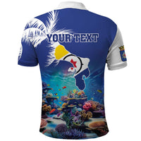 Personalized Bonaire Underwater Tropical Corals Reef Polo Shirt With Colorful Sea Fish - Wonder Print Shop
