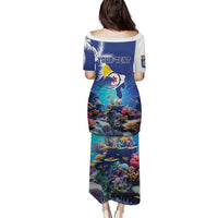 Personalized Bonaire Underwater Tropical Corals Reef Puletasi With Colorful Sea Fish - Wonder Print Shop