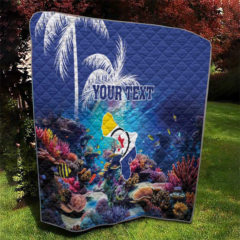 Personalized Bonaire Underwater Tropical Corals Reef Quilt With Colorful Sea Fish - Wonder Print Shop