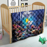 Personalized Bonaire Underwater Tropical Corals Reef Quilt With Colorful Sea Fish - Wonder Print Shop