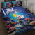 Personalized Bonaire Underwater Tropical Corals Reef Quilt Bed Set With Colorful Sea Fish - Wonder Print Shop
