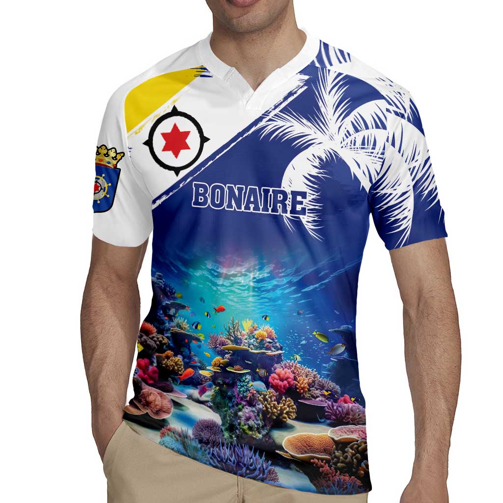 Personalized Bonaire Underwater Tropical Corals Reef Rugby Jersey With Colorful Sea Fish - Wonder Print Shop