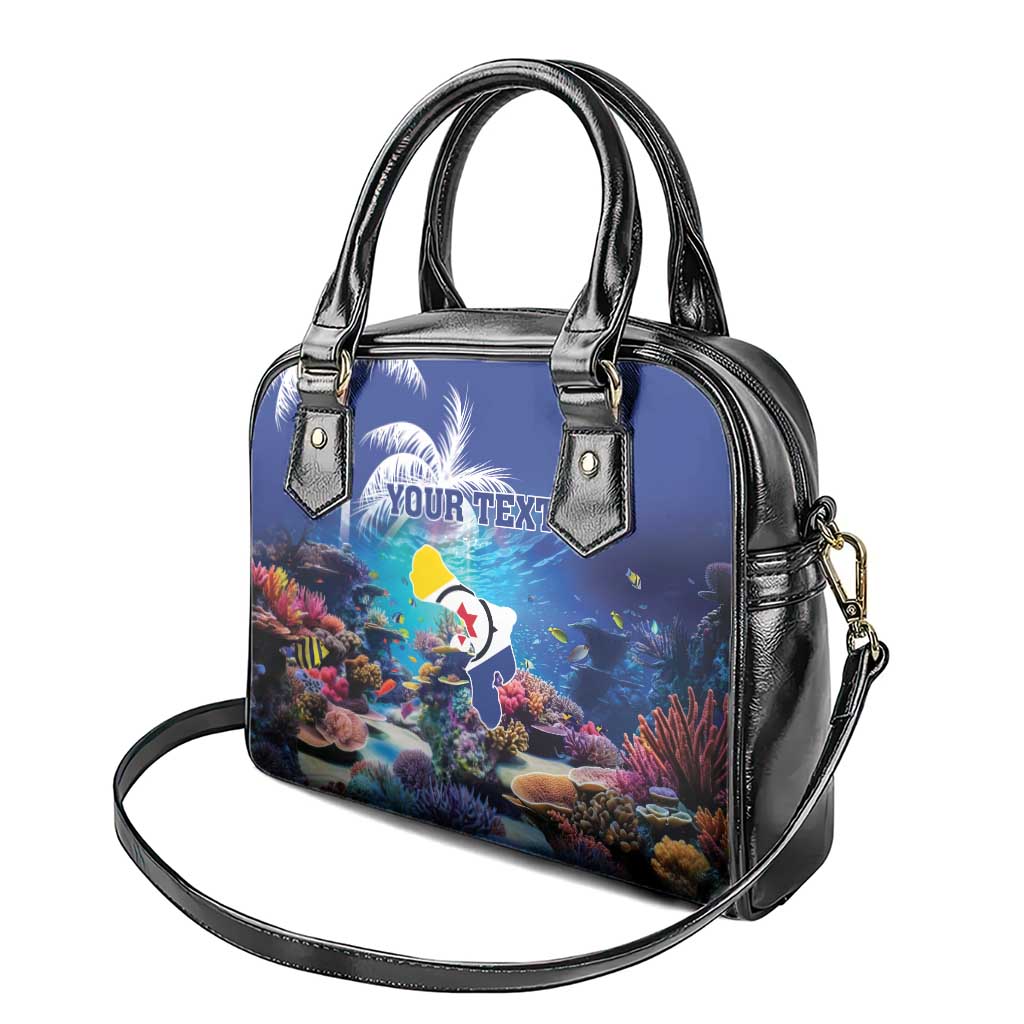 Personalized Bonaire Underwater Tropical Corals Reef Shoulder Handbag With Colorful Sea Fish