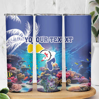 Personalized Bonaire Underwater Tropical Corals Reef Skinny Tumbler With Colorful Sea Fish - Wonder Print Shop