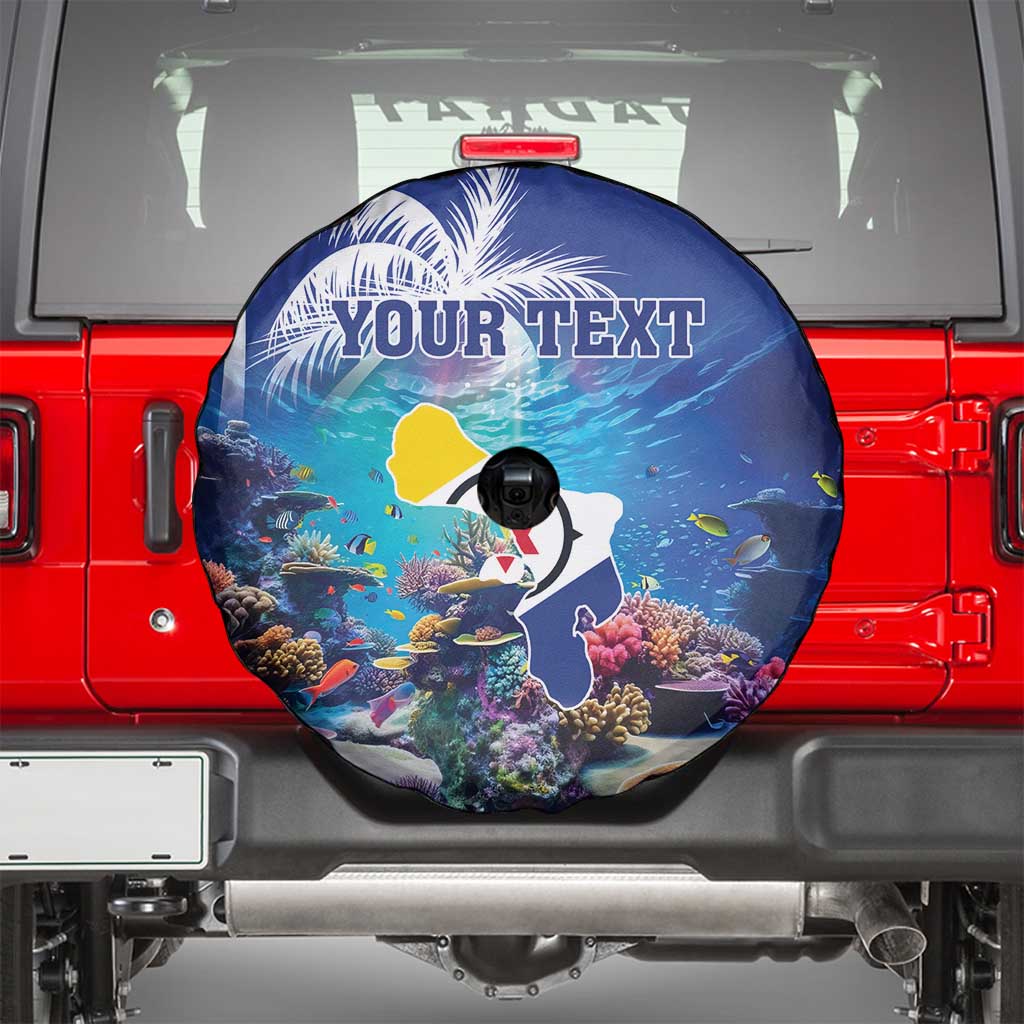 Personalized Bonaire Underwater Tropical Corals Reef Spare Tire Cover With Colorful Sea Fish - Wonder Print Shop